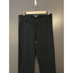 Liz Claiborne Pants Womens Small Black White Print Drawstring Pockets Lounge